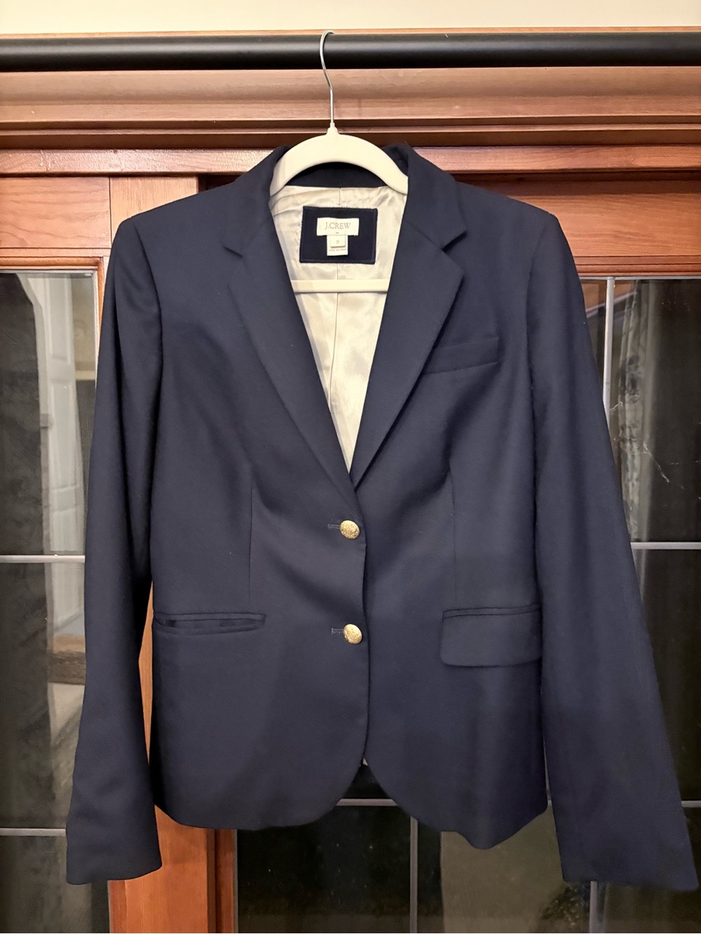 J. Crew Navy Single-Breasted Blazer